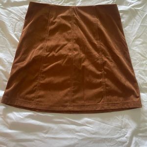 🍁Francesca’s Brown Faux Suede Skirt